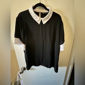 New York and Company shirt with accordion sleeves